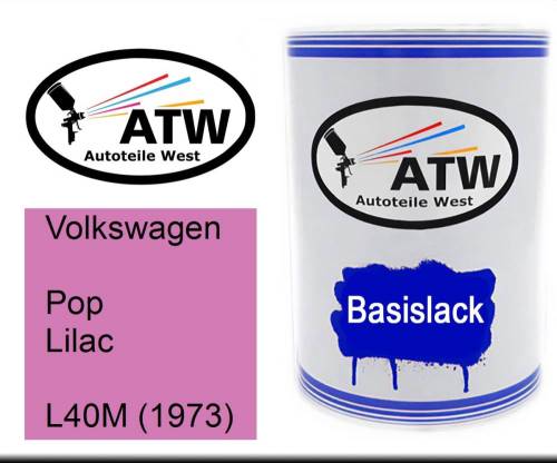 Volkswagen, Pop Lilac, L40M (1973): 500ml Lackdose, von ATW Autoteile West.